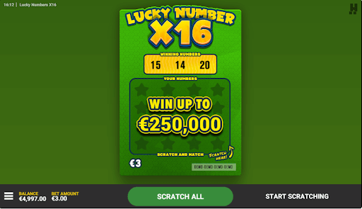 Lucky Number x16 Prize